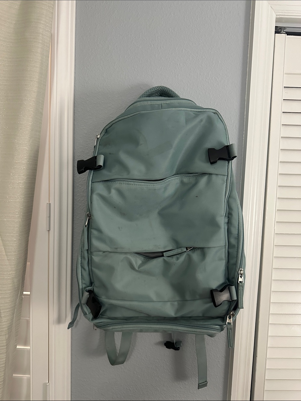 Men's Light Teal Everyday Backpack - Casual Travel Bag